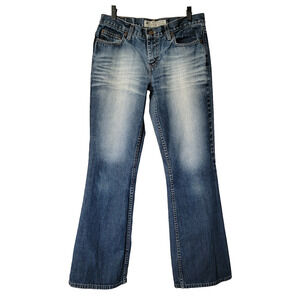 American Eagle Straight Leg Jeans Sz 8 90s Whisker Mid Rise Medium Wash Preppy